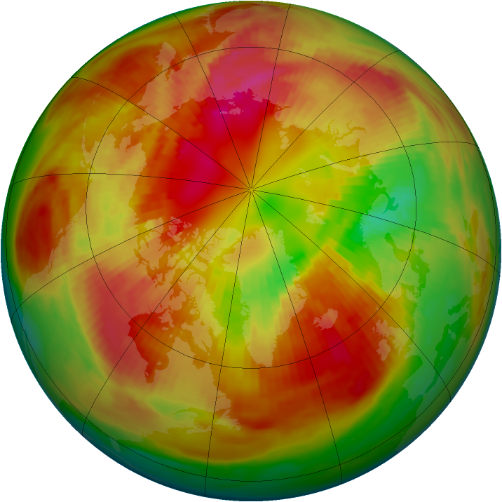 Arctic ozone map for 01 March 1982